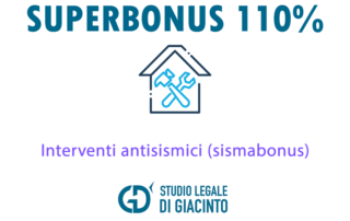 Interventi antisismici (sismabonus) superbonus 110%